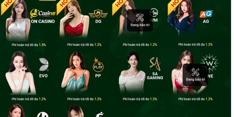 Casino XIN88 với đa dạng bàn cược và trò chơi